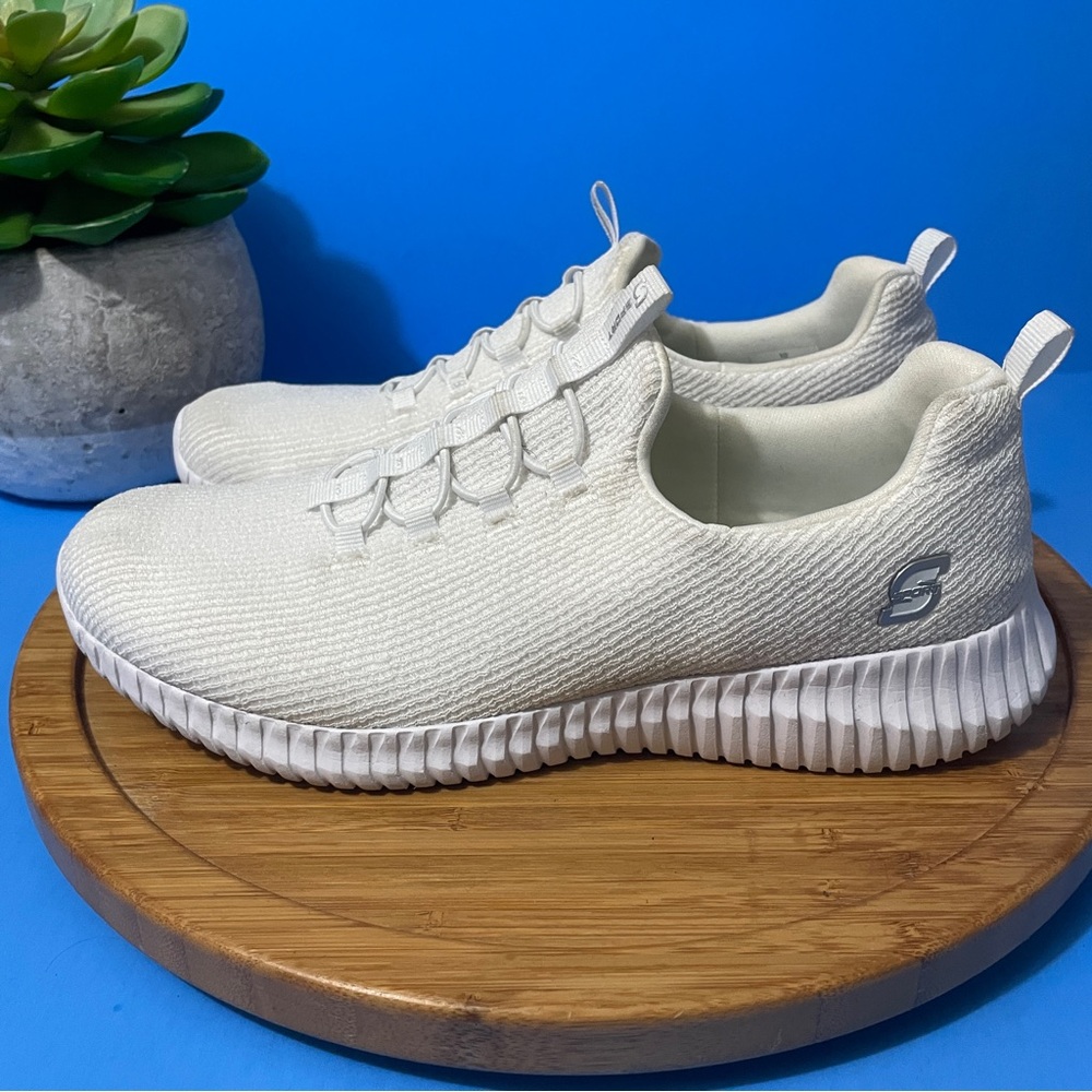 S Sport By Skechers Charlize Athletic Sneakers White Knit Running Shoes Size 10